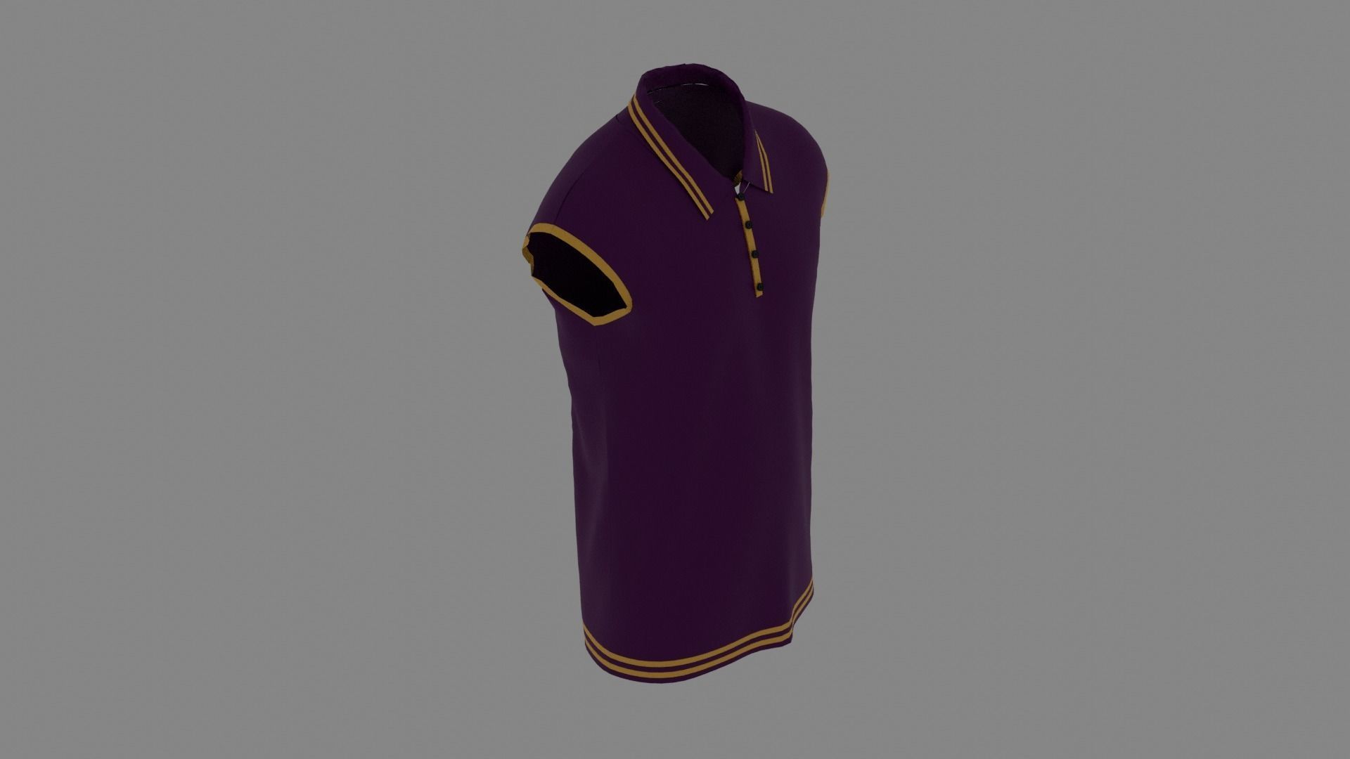 T-shirt mannequin wearing polo shirt Low-poly 3D model_6