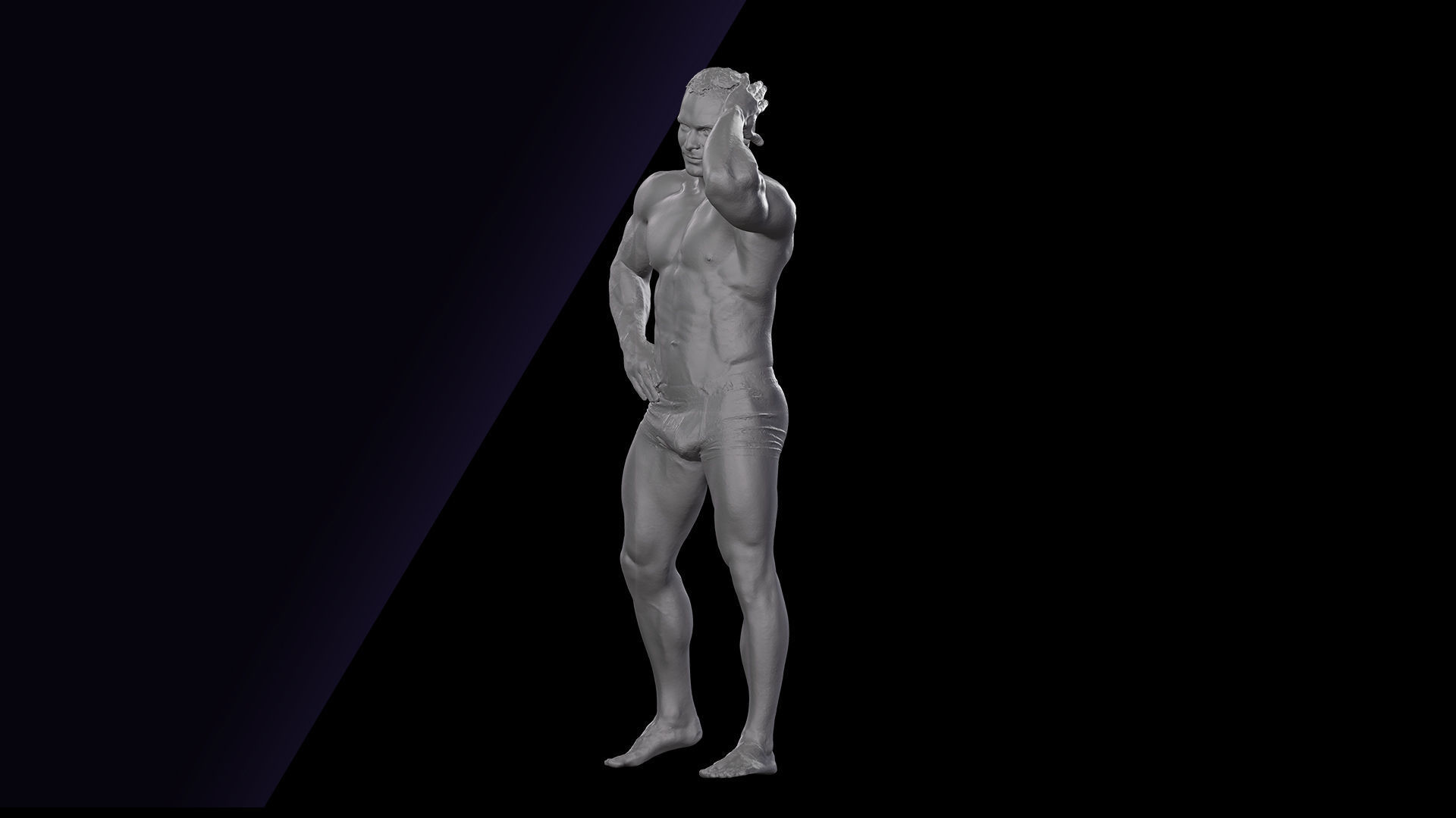 Raw Daily Pose Scan Garrott Flexing 3D model_10