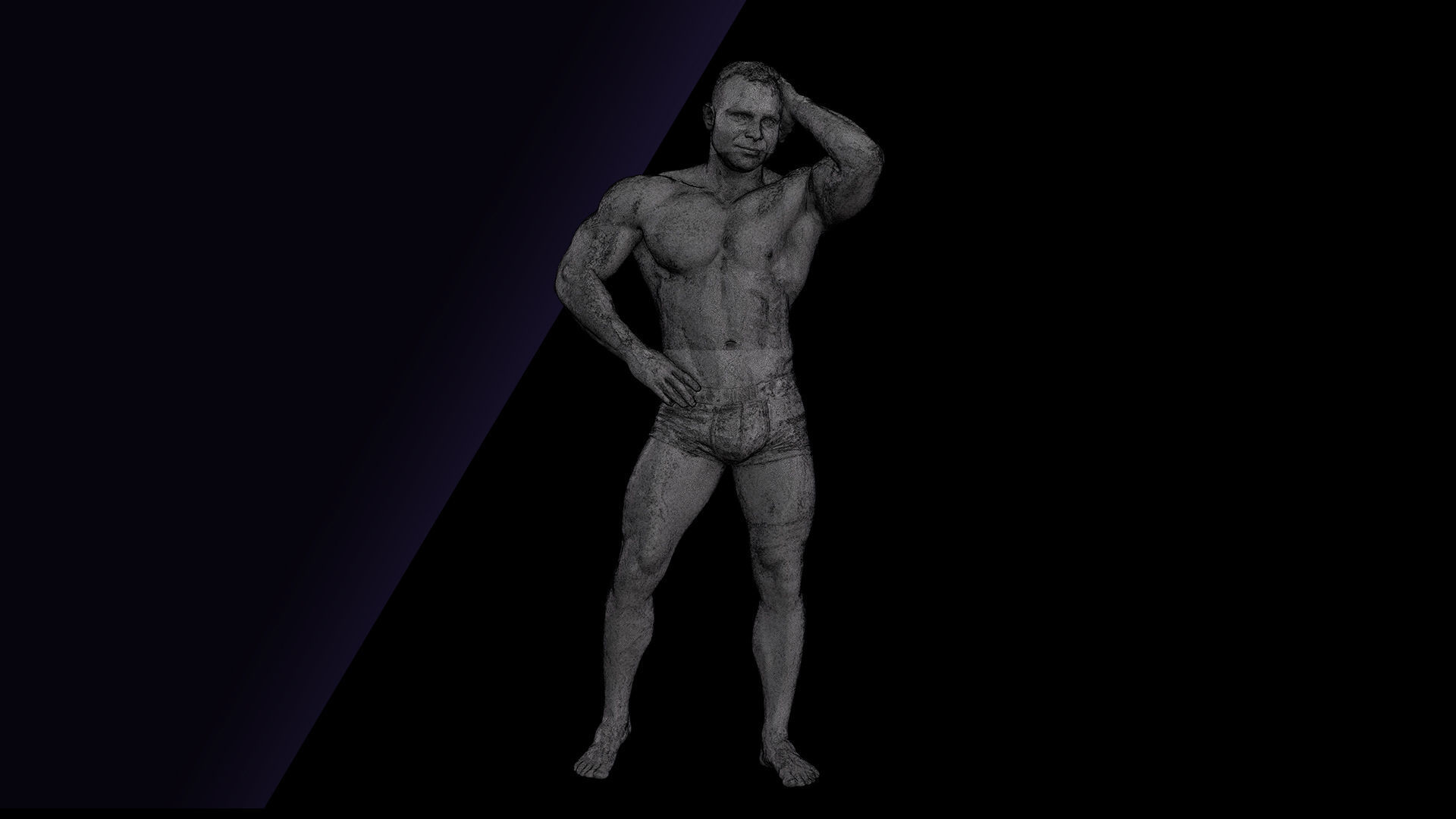 Raw Daily Pose Scan Garrott Flexing 3D model_11
