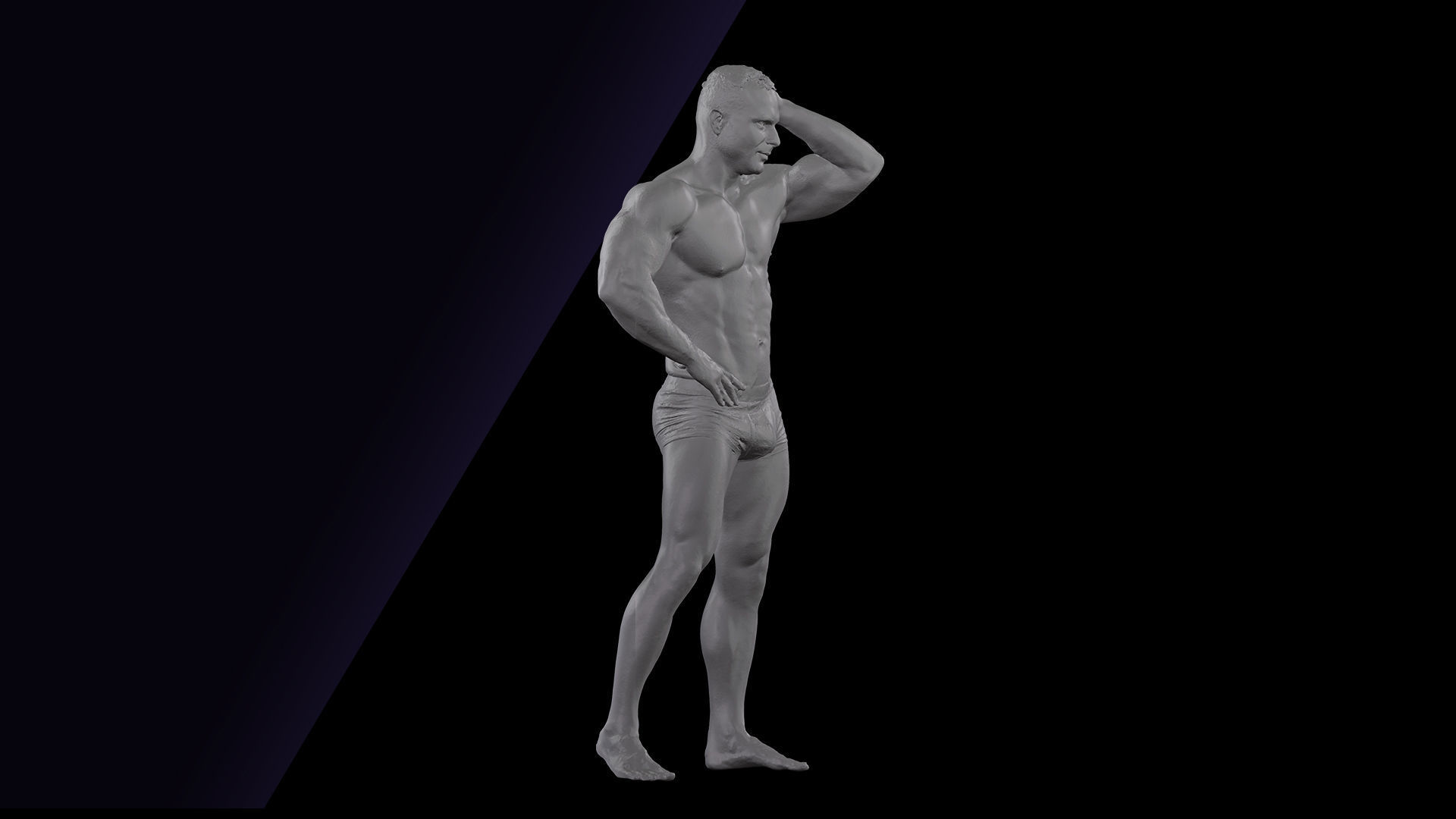 Raw Daily Pose Scan Garrott Flexing 3D model_8