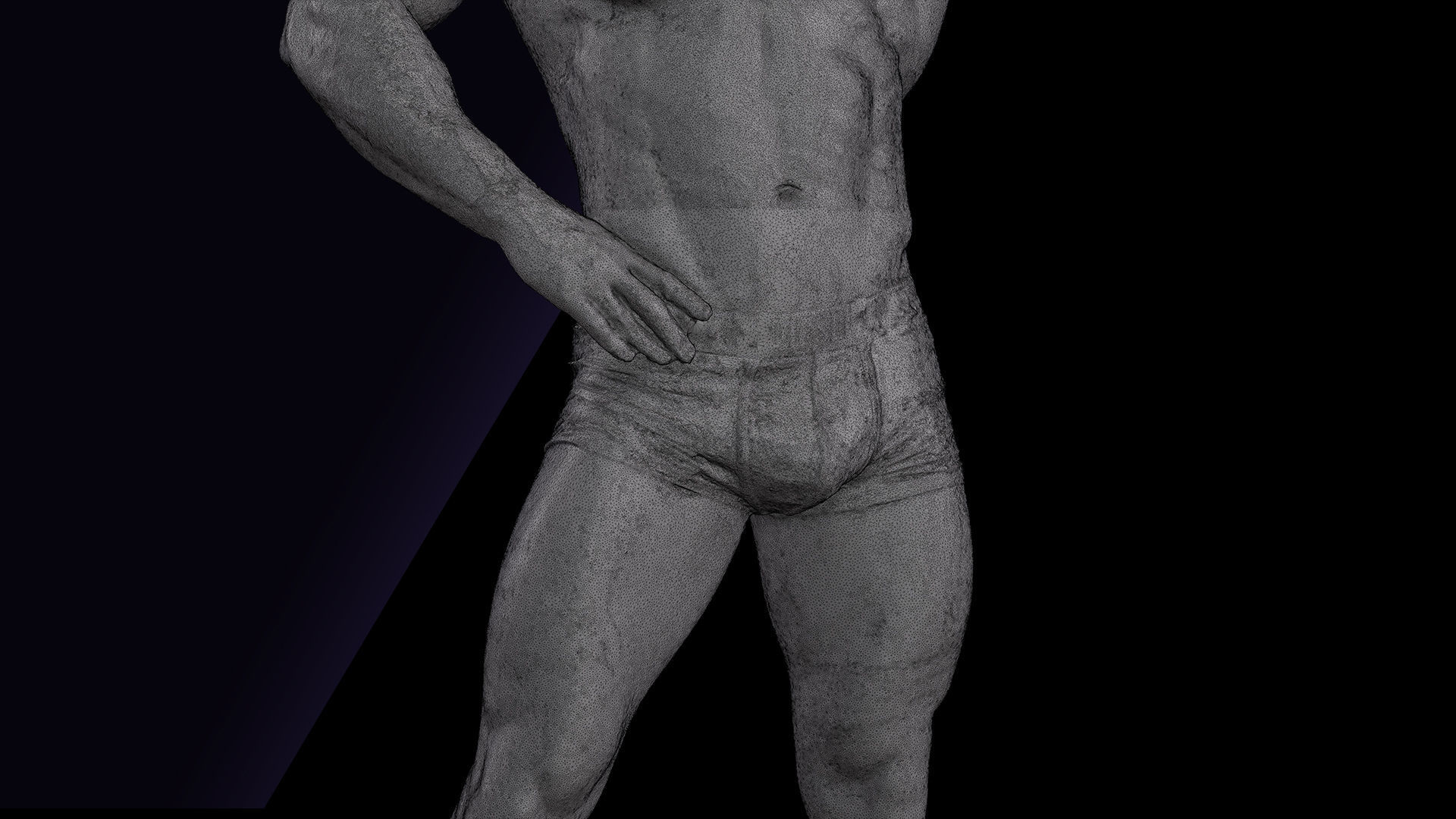 Raw Daily Pose Scan Garrott Flexing 3D model_13