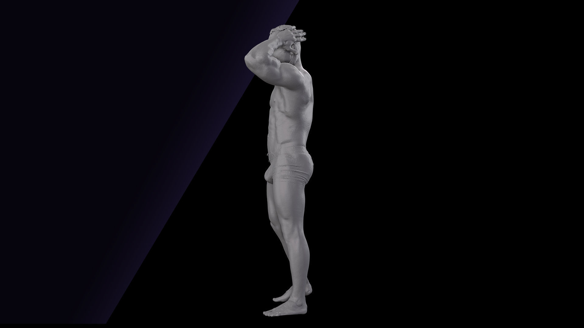 Raw Daily Pose Scan Garrott Flexing 3D model_9