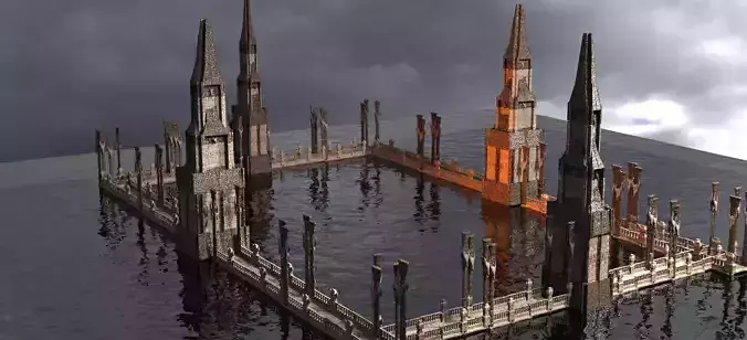 Huge Drake Fort Tower Walls