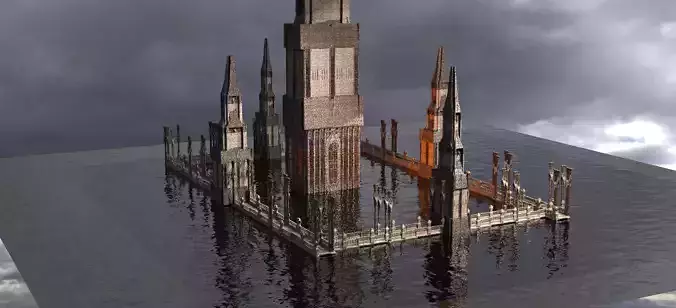 Huge Drake Fort Tower Kitbash Centre 