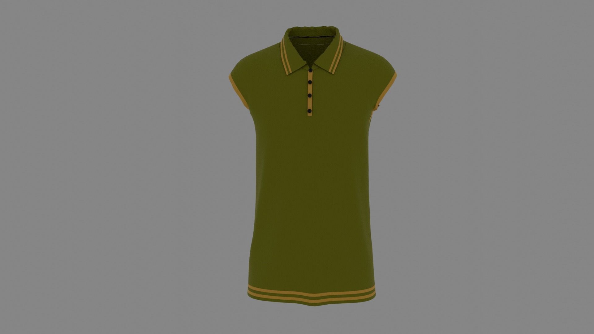T-shirt mannequin wearing polo shirt Low-poly 3D model_1