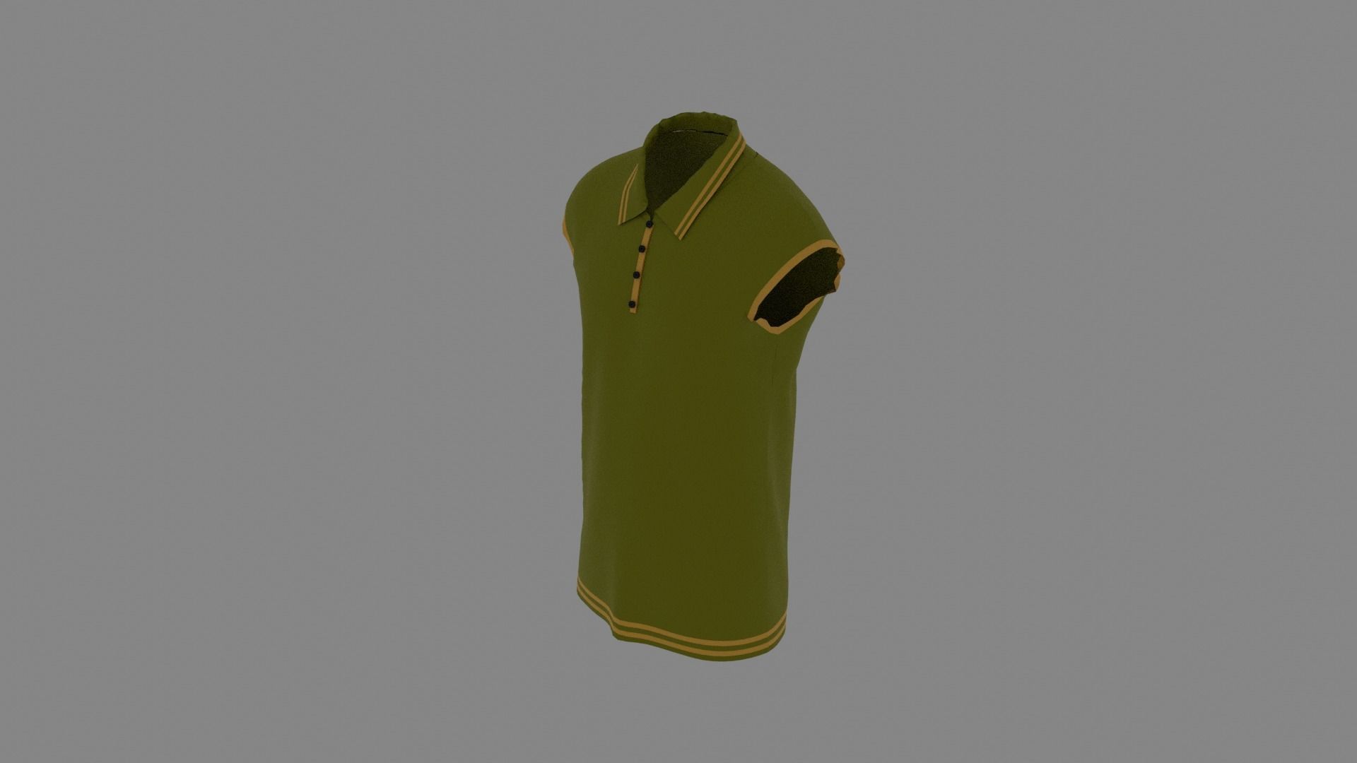 T-shirt mannequin wearing polo shirt Low-poly 3D model_5