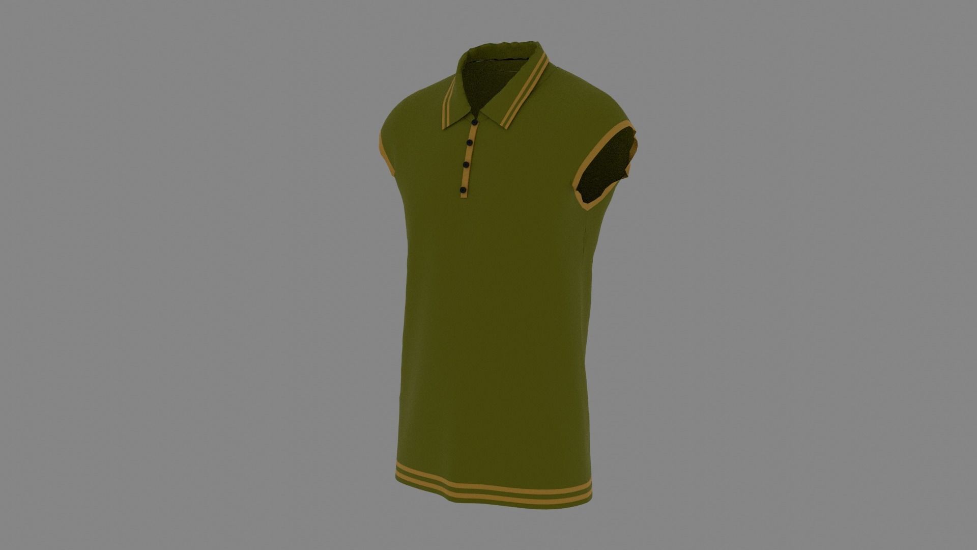 T-shirt mannequin wearing polo shirt Low-poly 3D model_2
