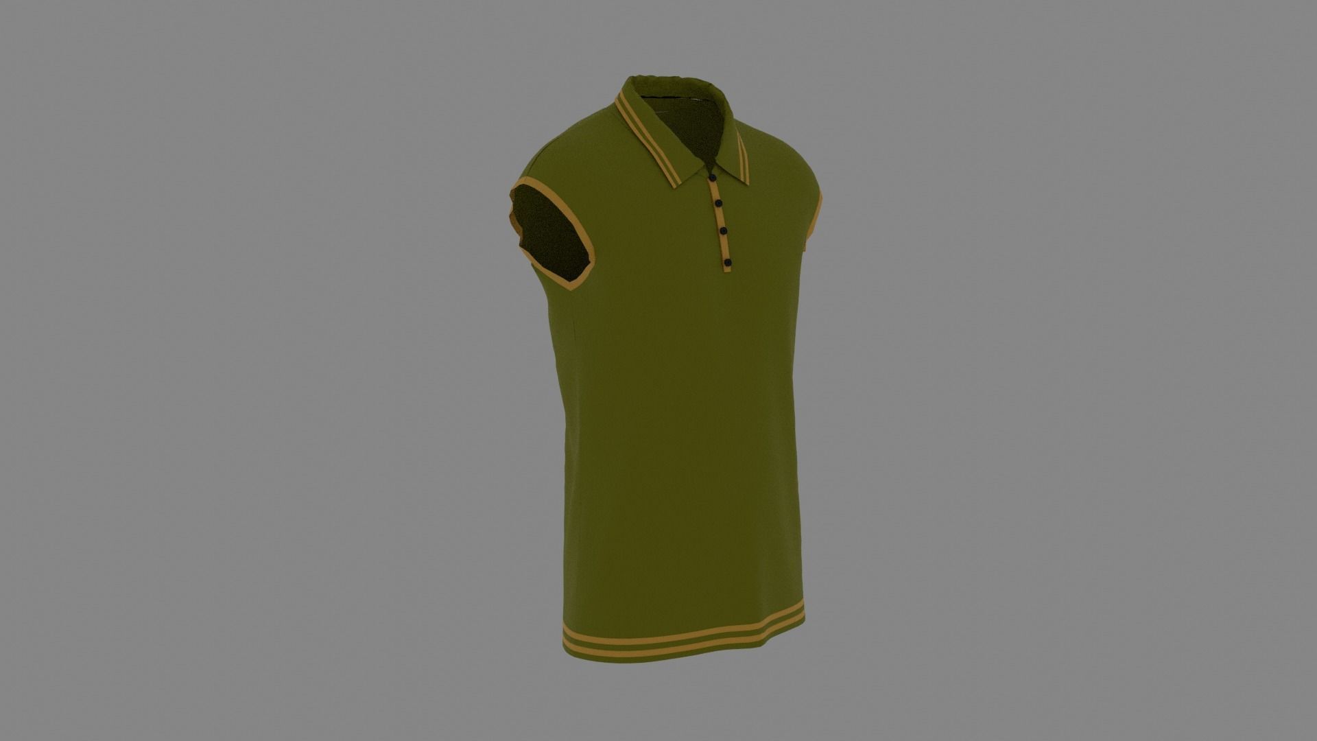 T-shirt mannequin wearing polo shirt Low-poly 3D model_3