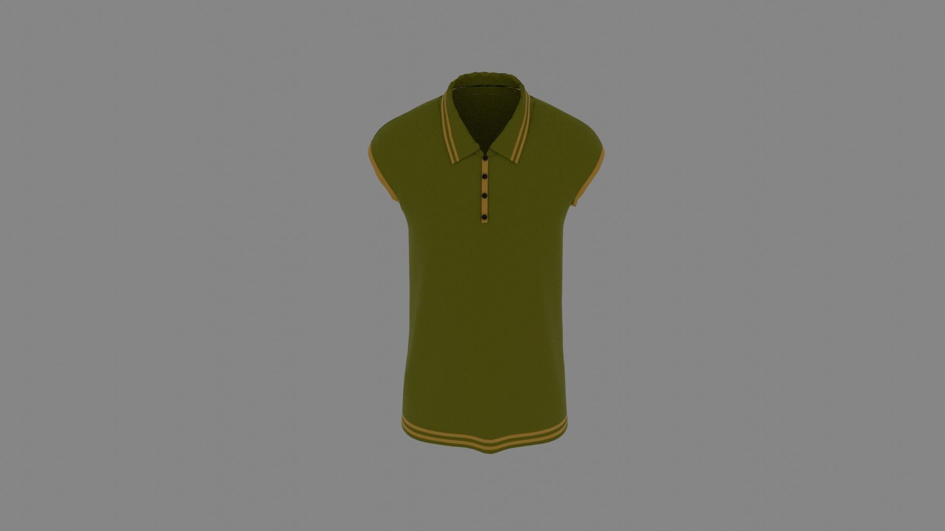 T-shirt mannequin wearing polo shirt Low-poly 3D model_4