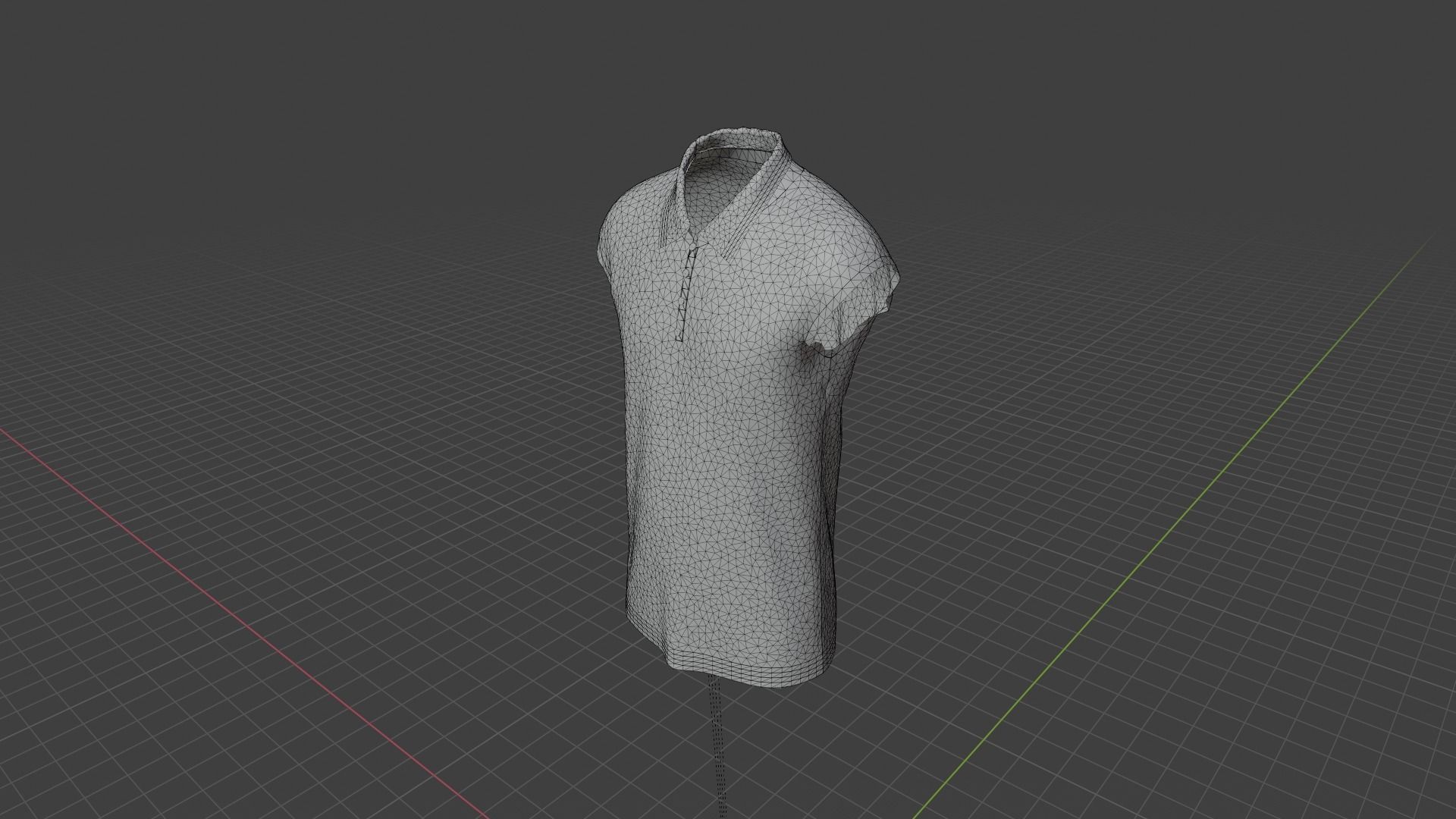 T-shirt polo shirt Low-poly 3D model_9