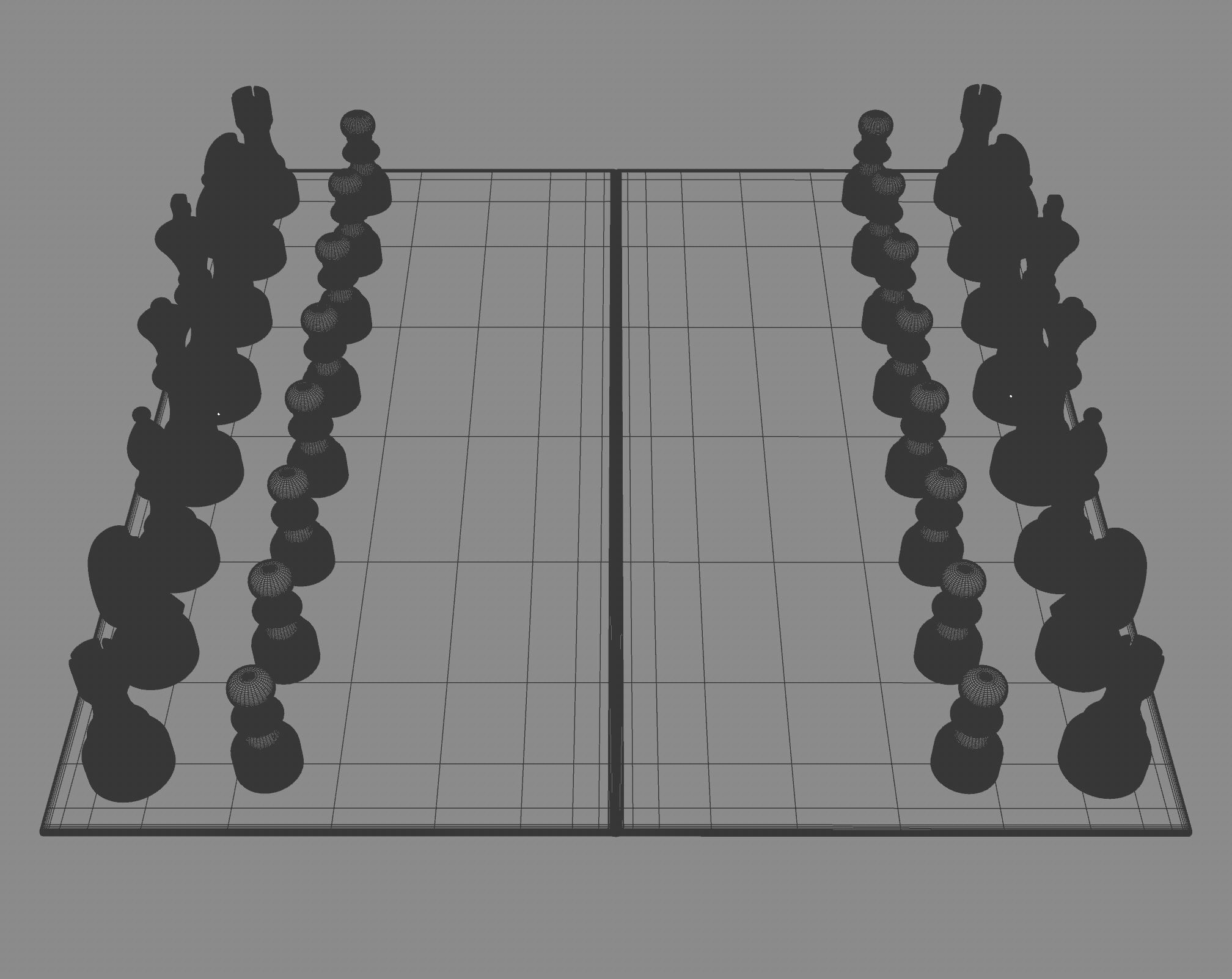 Regular Chess Set 3D model_8