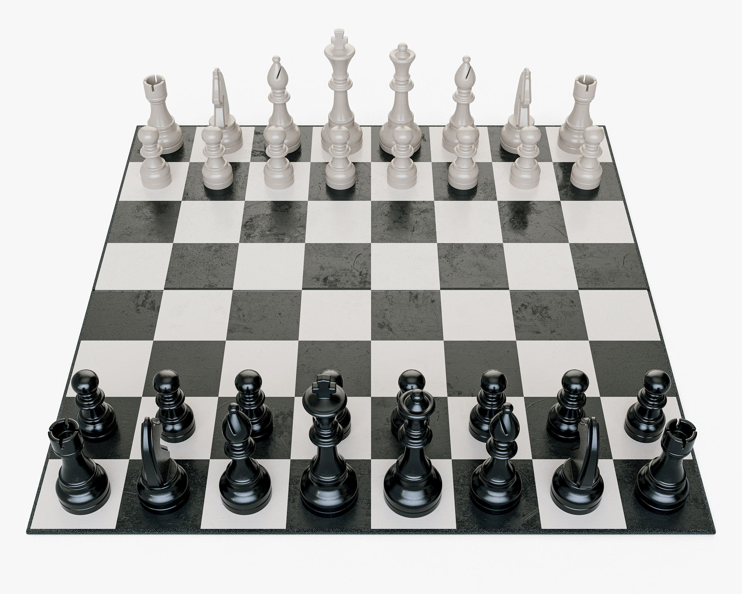 Regular Chess Set 3D model_1