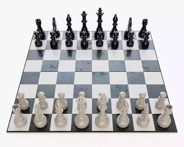 Regular Chess Set 3D model
