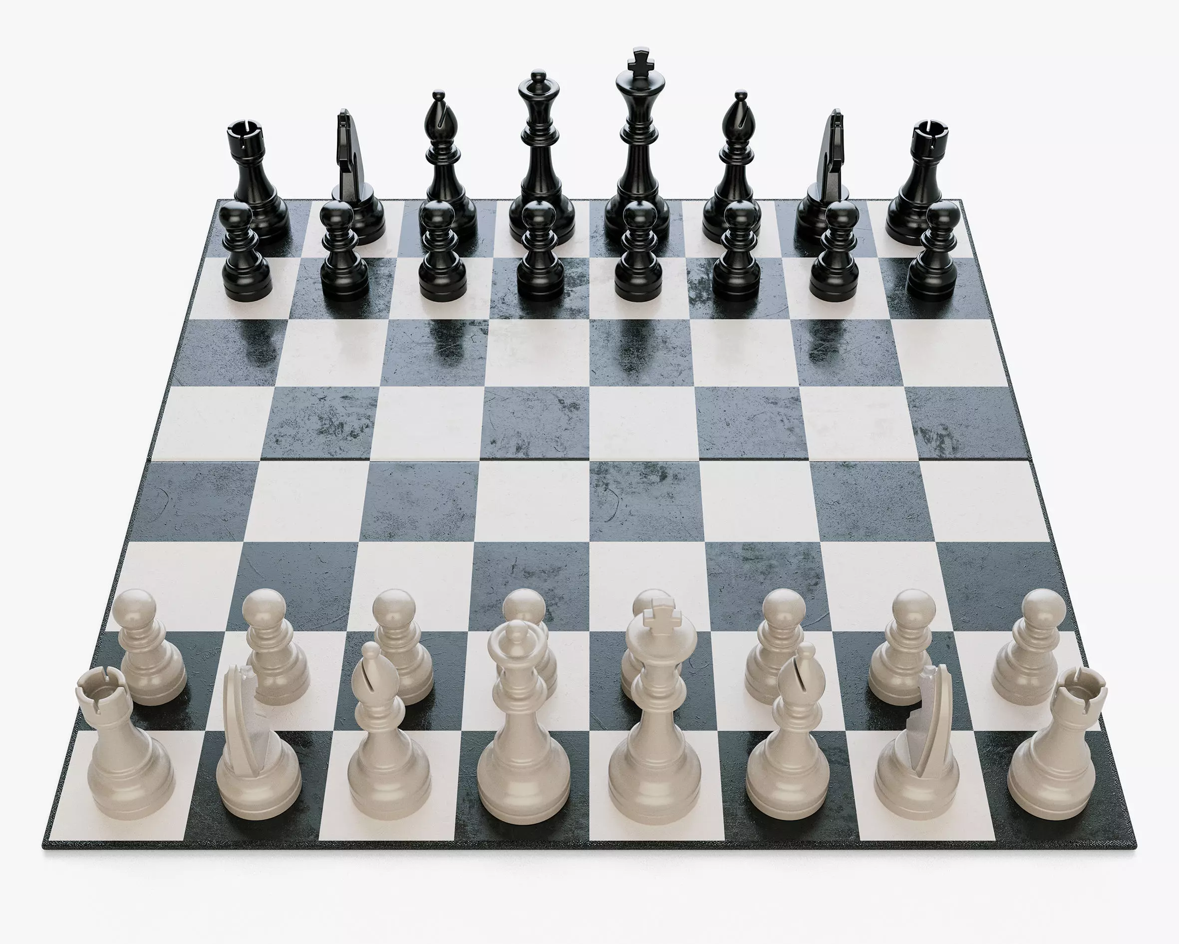 Regular Chess Set 3D model_0