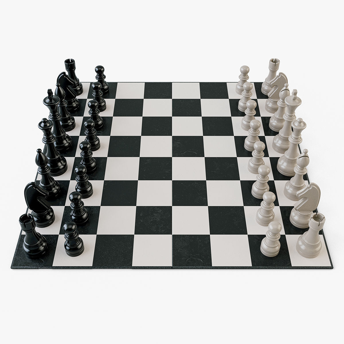 Regular Chess Set 3D model_7