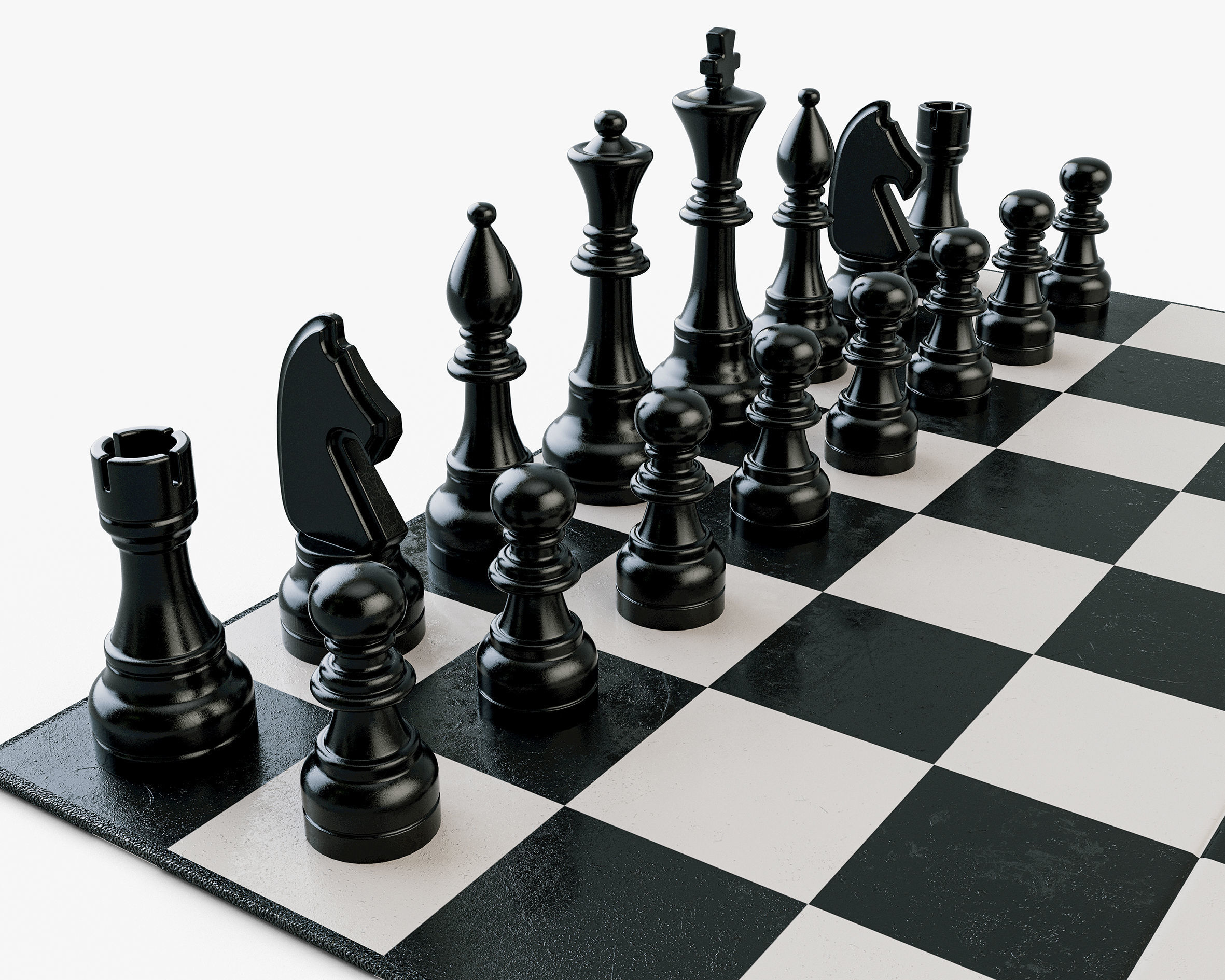 Regular Chess Set 3D model_3