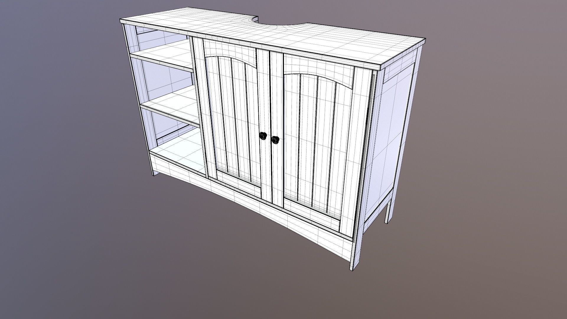 Wooden Rack 3D model_19