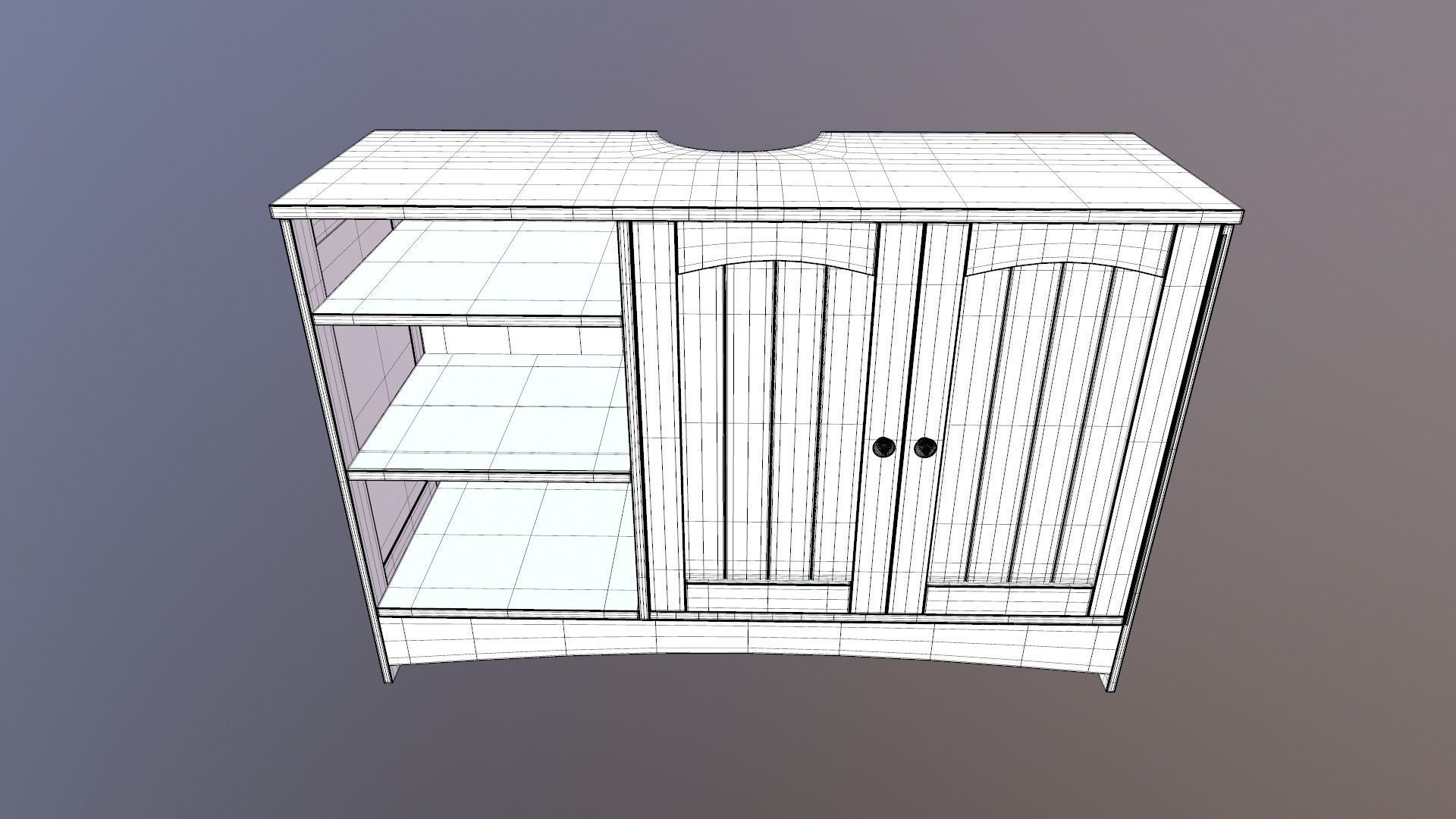 Wooden Rack 3D model_14