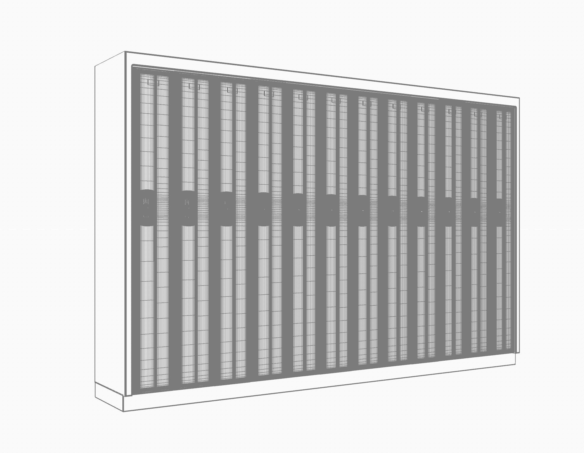 School Locker Bank 3D model_6
