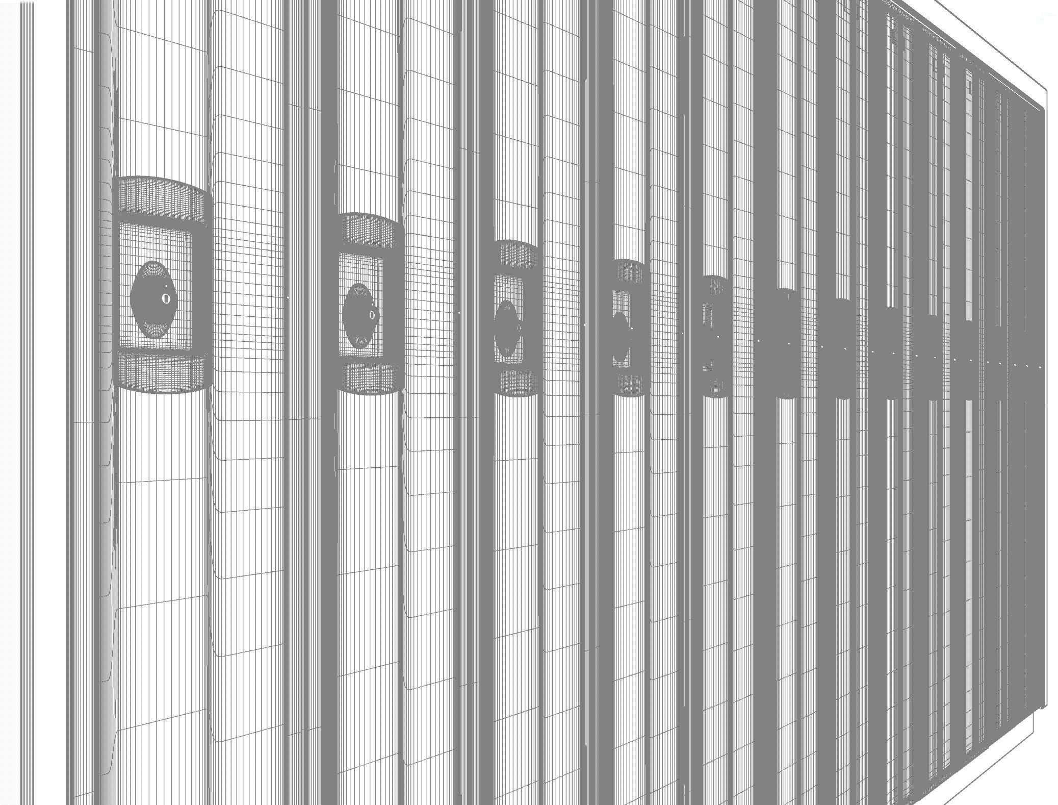 School Locker Bank 3D model_7