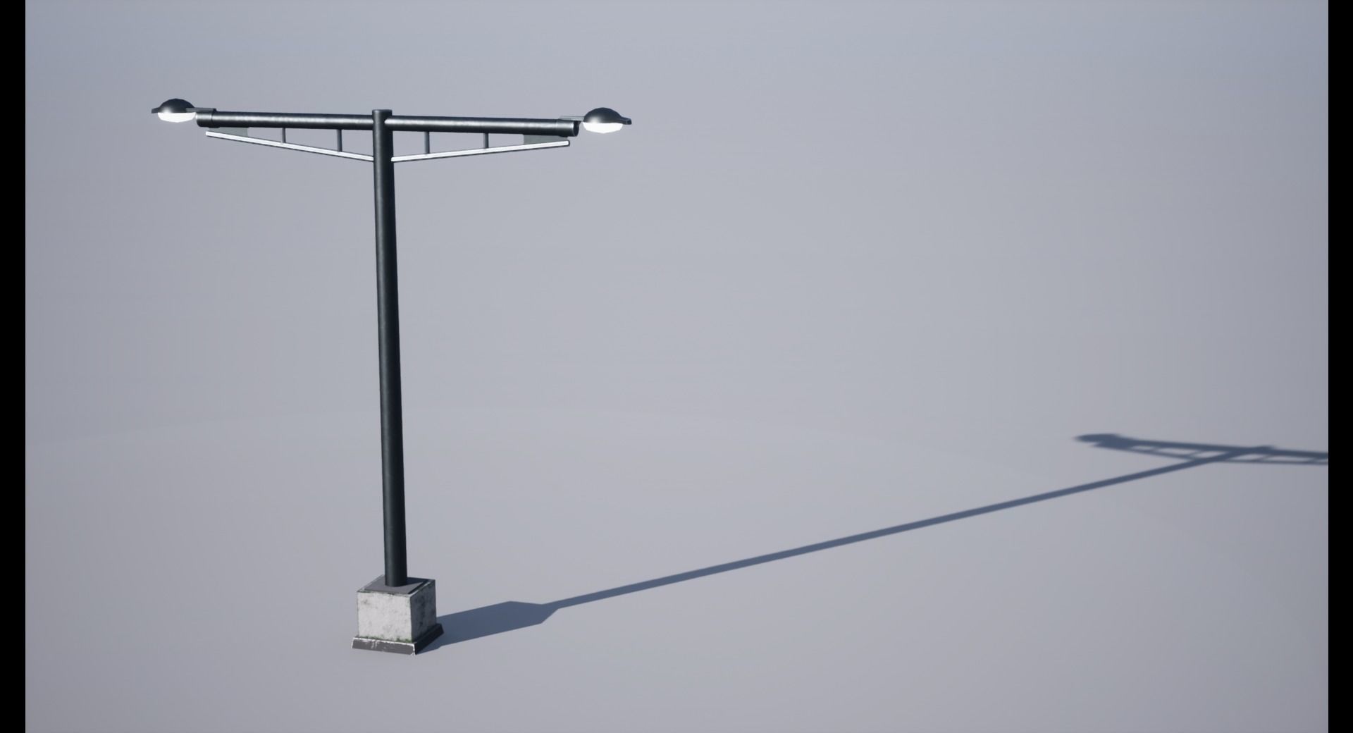 Street Lamp Low-poly 3D model_6