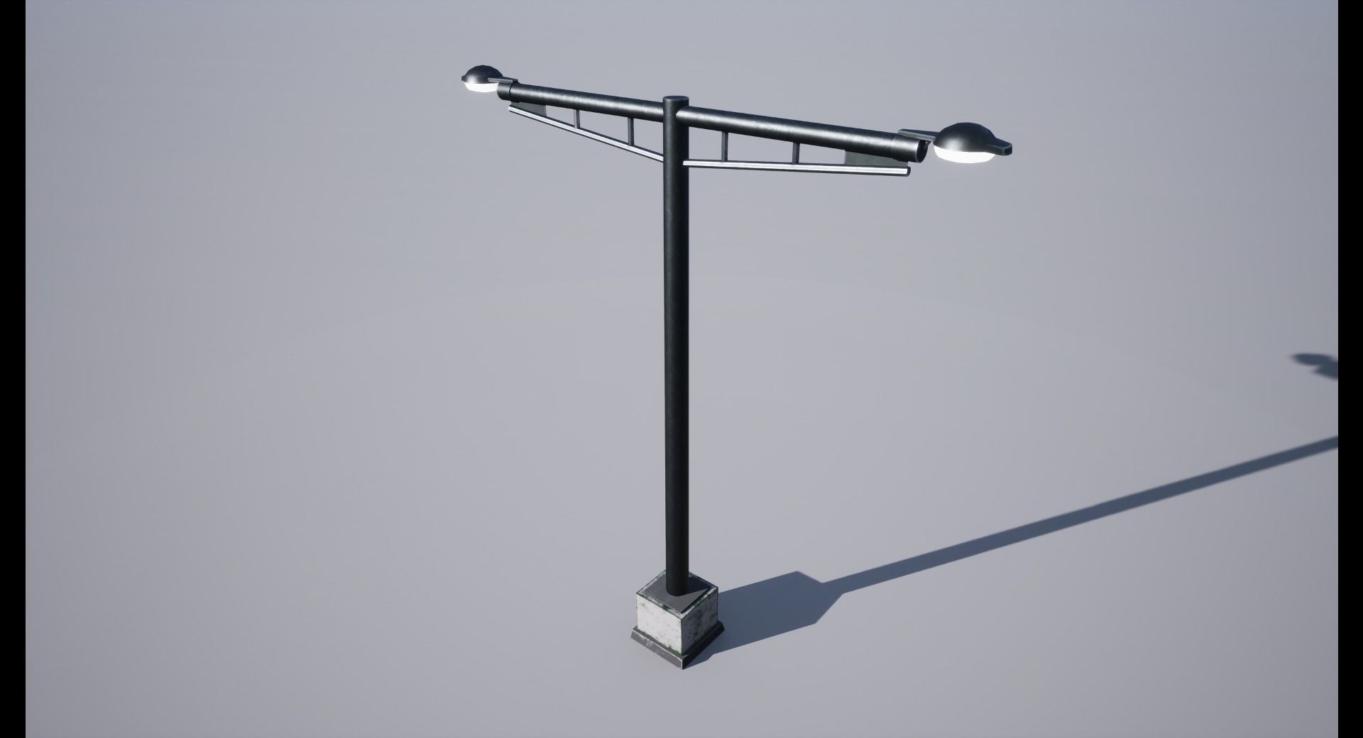 Street Lamp Low-poly 3D model_2