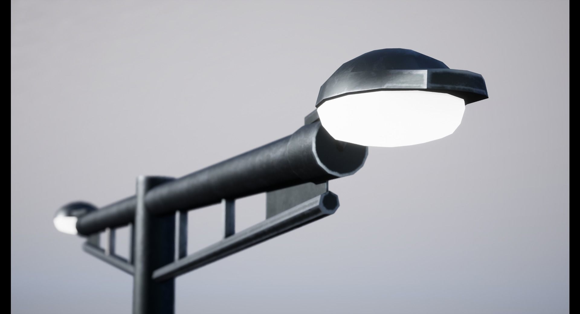 Street Lamp Low-poly 3D model_4