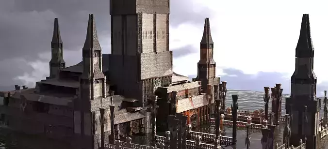 Lizard King Drake Fort Tower Kitbash 