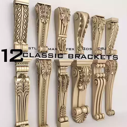 bracket classic brackets 3D model