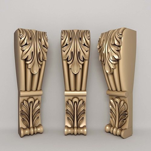 Classical Corbel Ornament Collection 3D model 7
