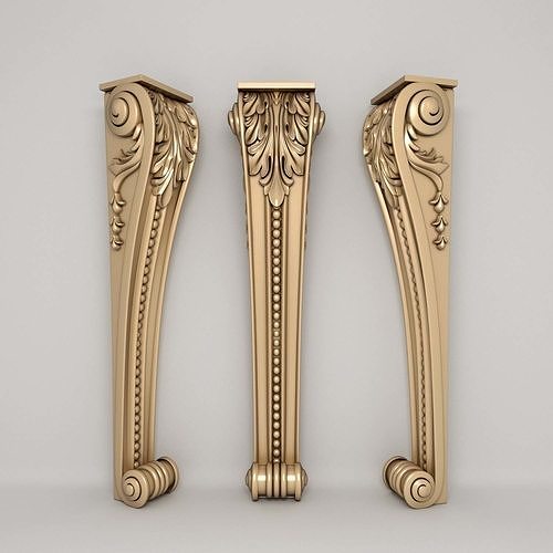 Classical Corbel Ornament Collection 3D model 5