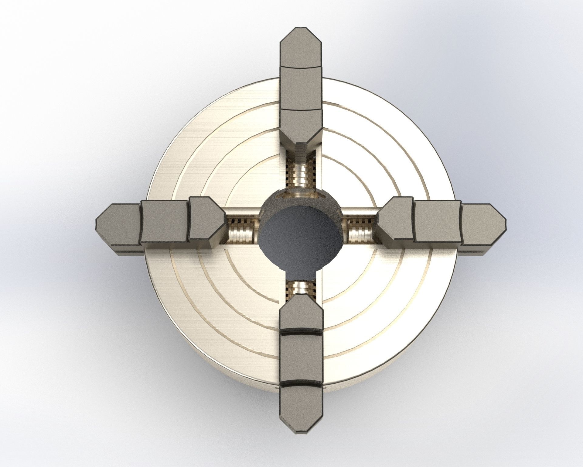 4jawchuck machine tool Free 3D model_2