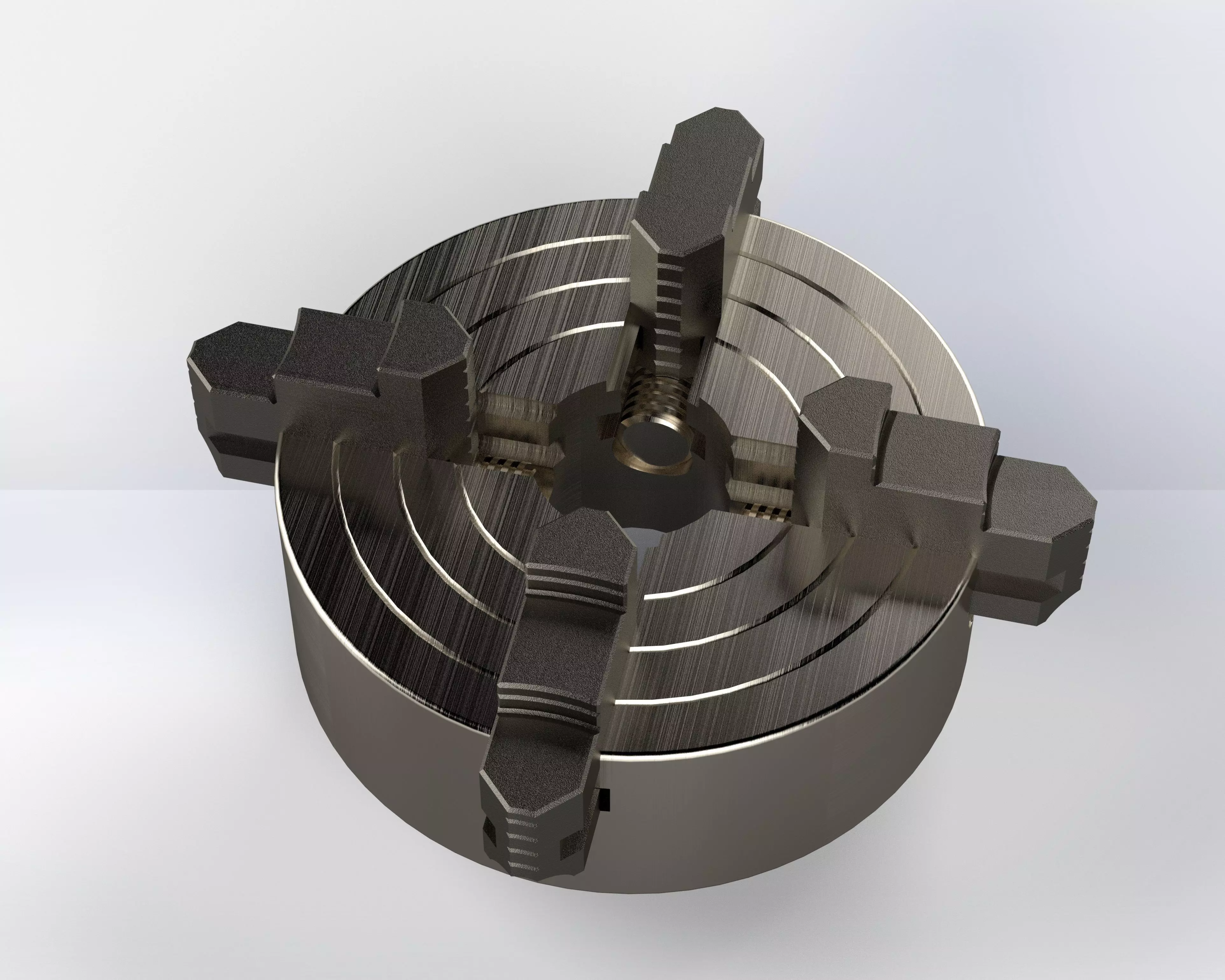 4jawchuck machine tool Free 3D model_0