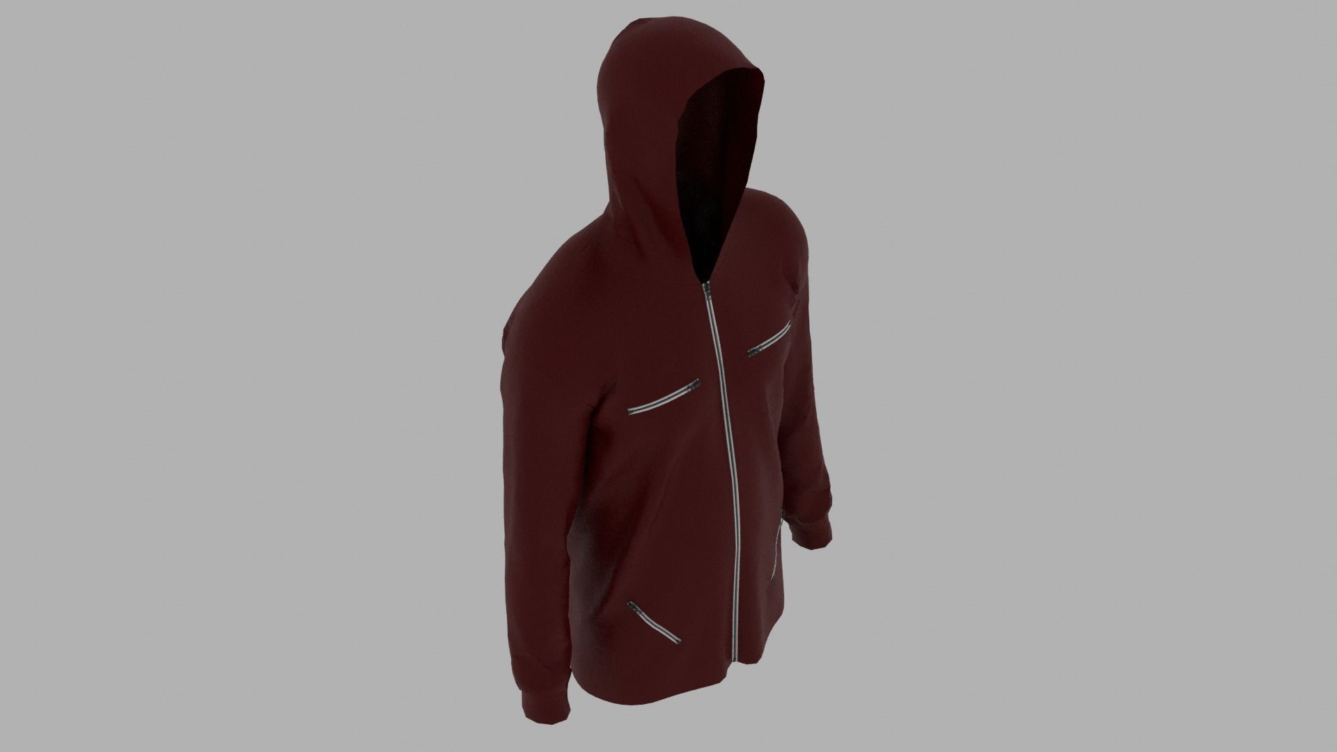 Hoodie mannequin with Low-poly 3D model_7