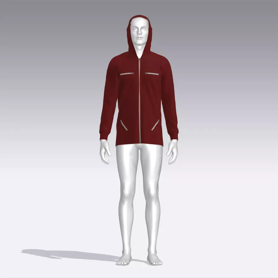 Hoodie mannequin with Low-poly 3D model_0