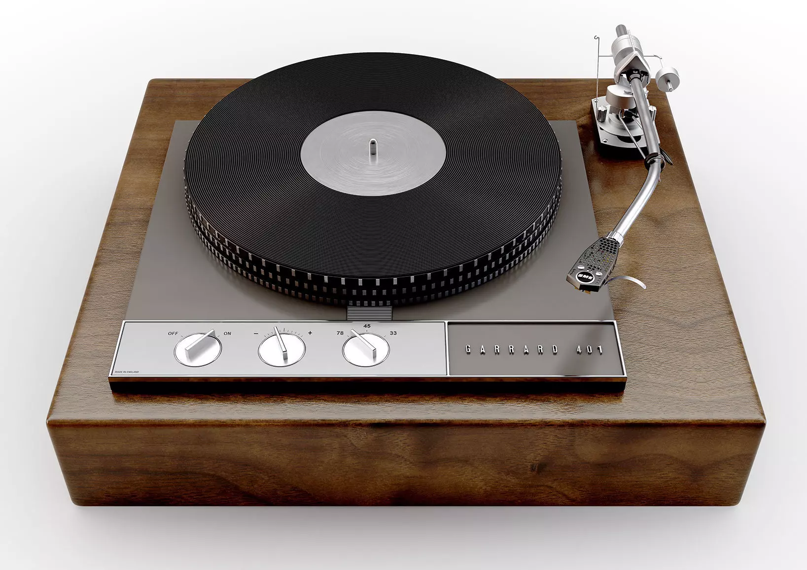 Garrard 401 Vintage Turntable 3D model_0