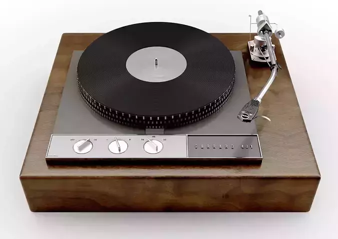 Garrard 401 Vintage Turntable 3D model