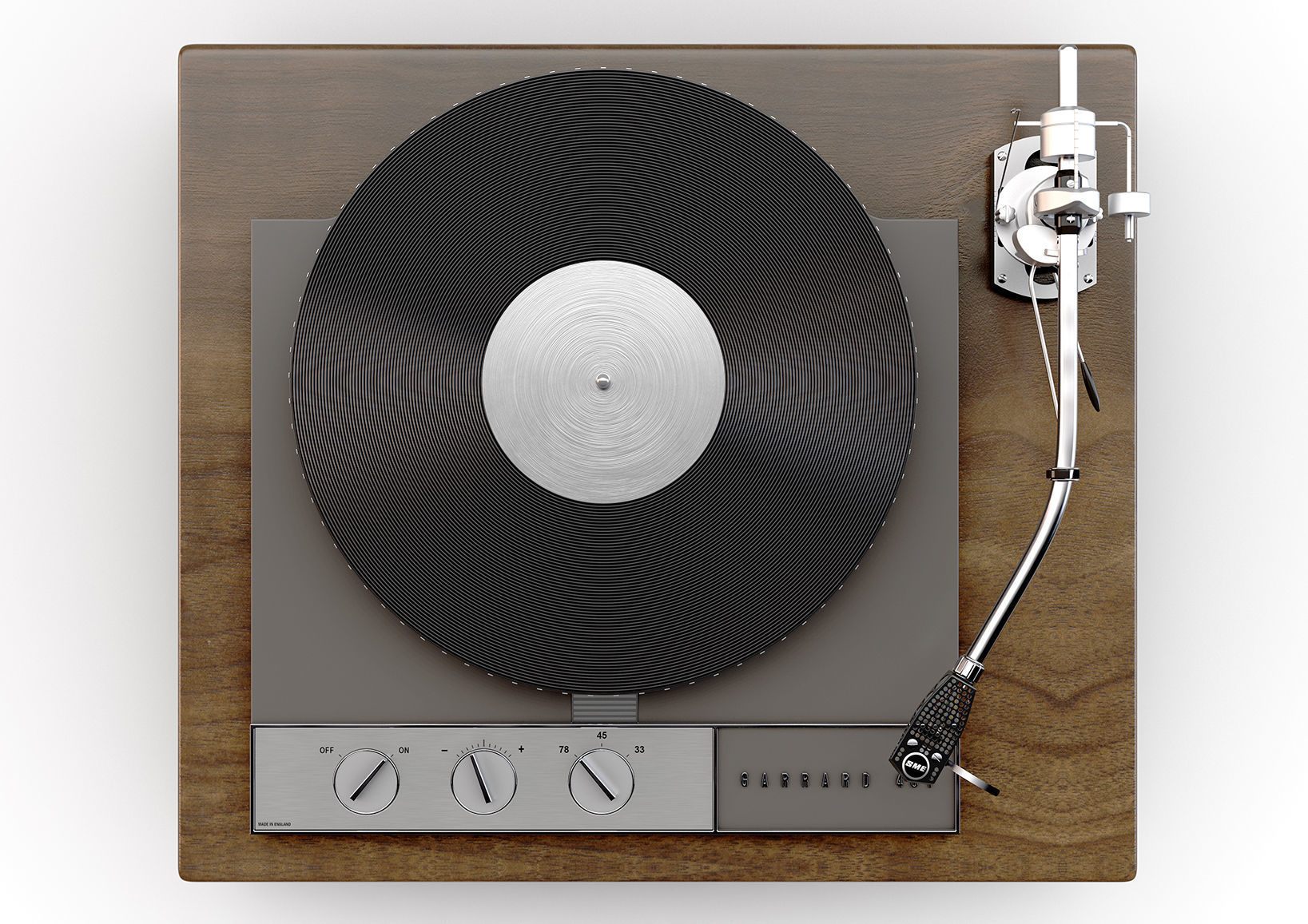 Garrard 401 Vintage Turntable 3D model_3