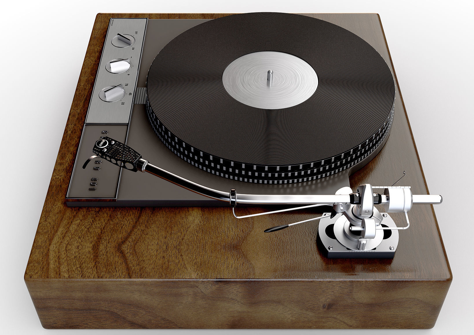 Garrard 401 Vintage Turntable 3D model_2