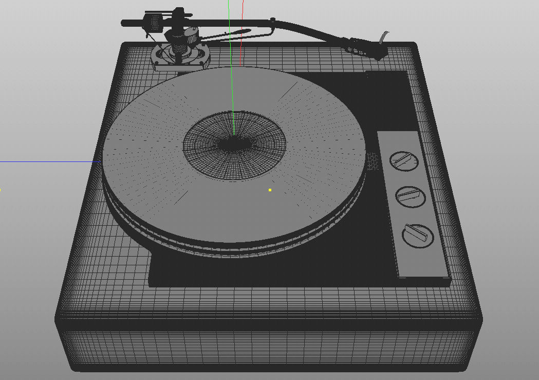 Garrard 401 Vintage Turntable 3D model_8