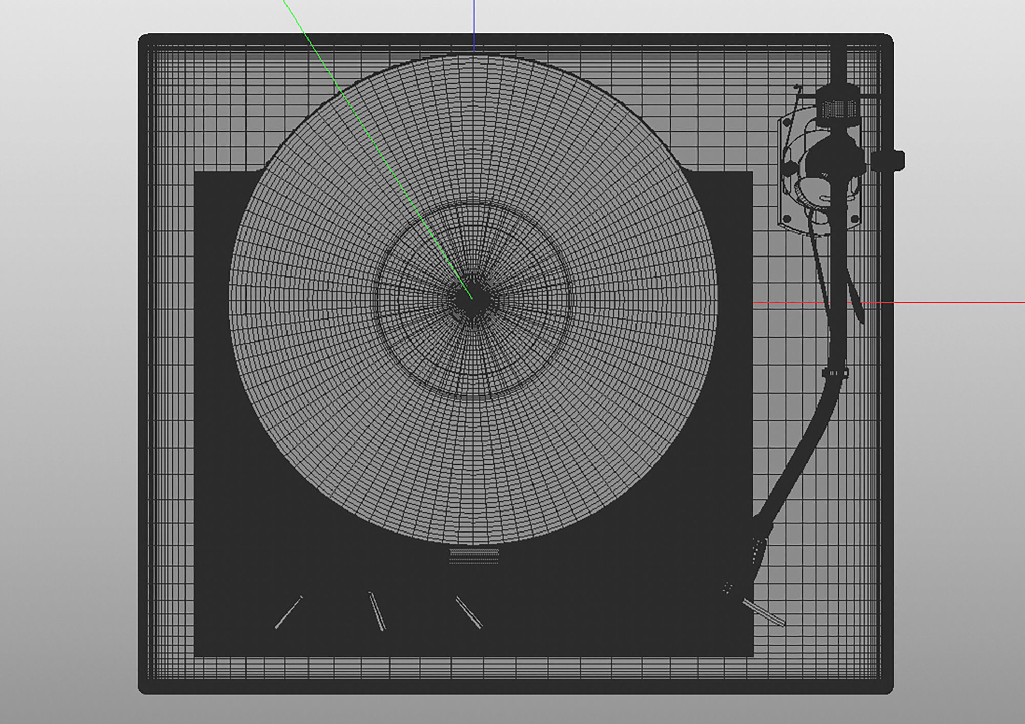 Garrard 401 Vintage Turntable 3D model_6