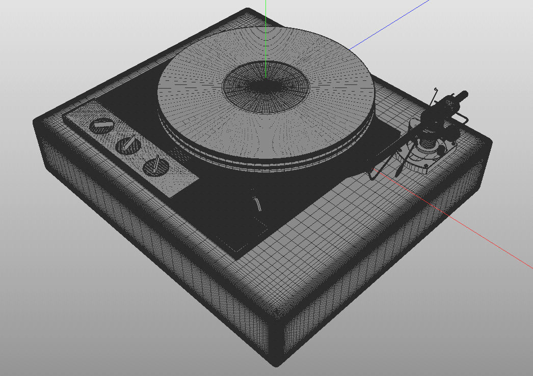 Garrard 401 Vintage Turntable 3D model_7