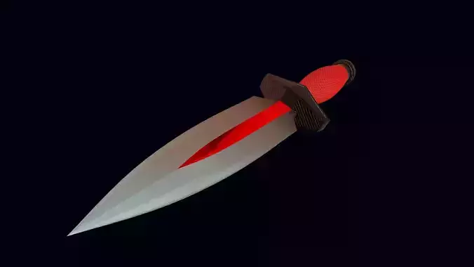 Stylized knife low-poly game-ready Free low-poly 3D model