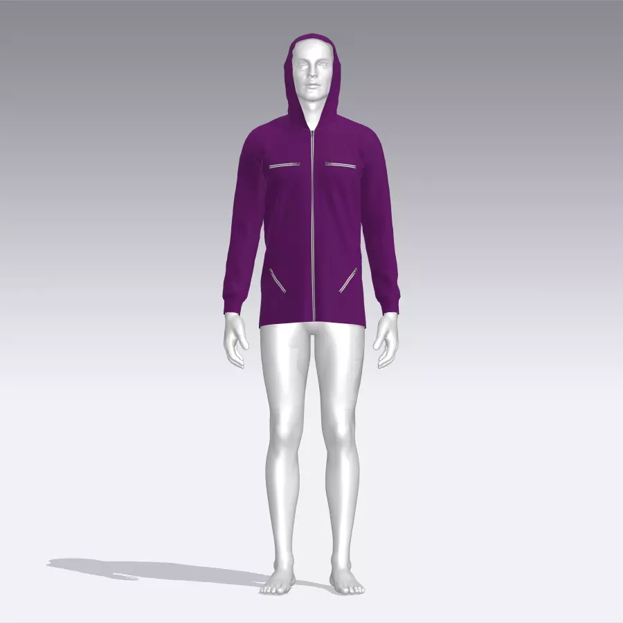 Hoodie mannequin wearing Low-poly 3D model_0