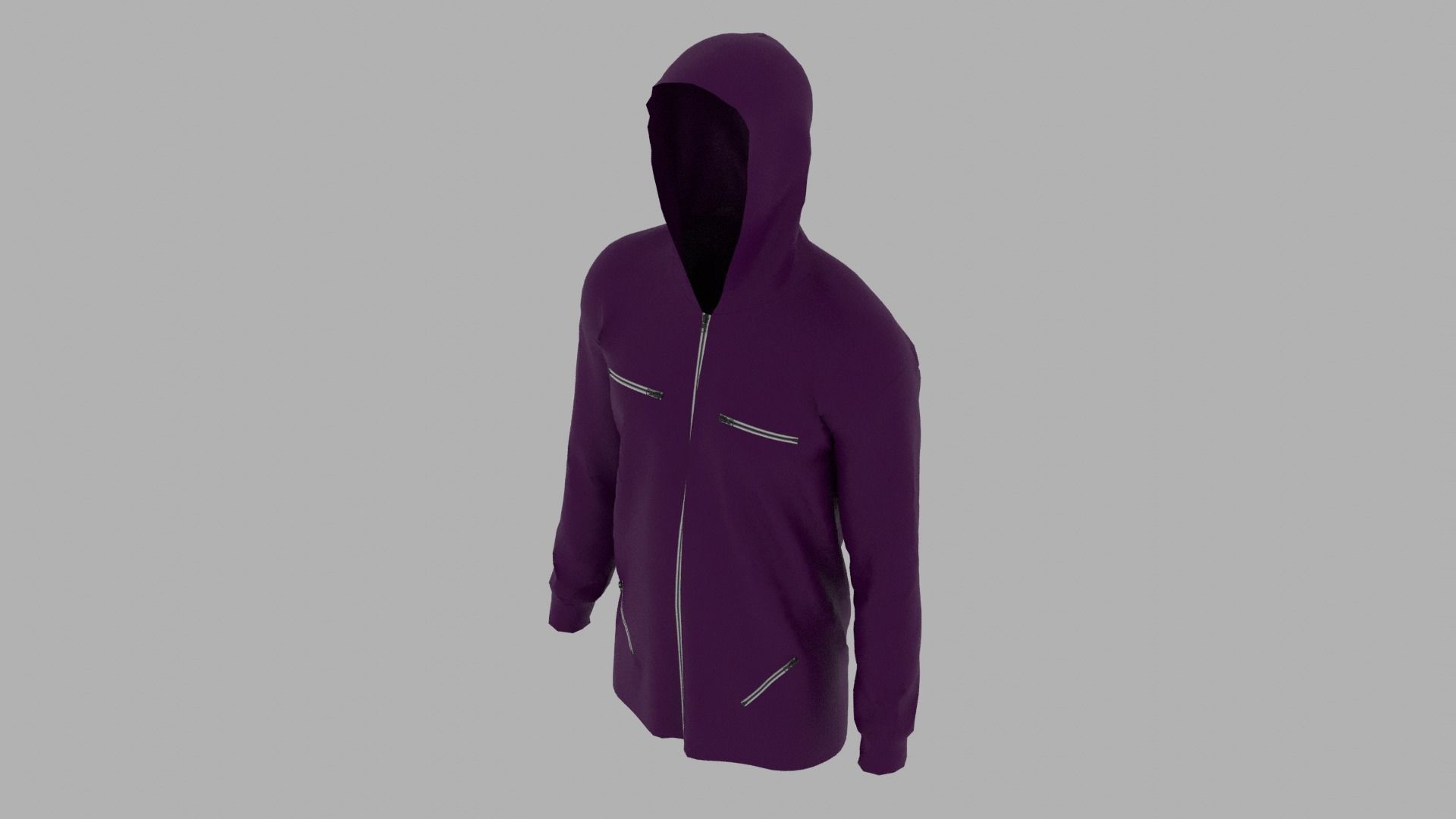 Hoodie mannequin wearing Low-poly 3D model_6