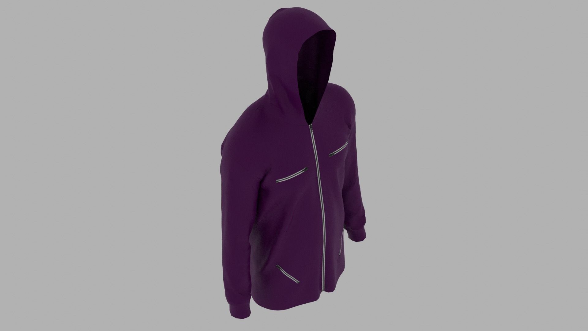 Hoodie mannequin wearing Low-poly 3D model_7