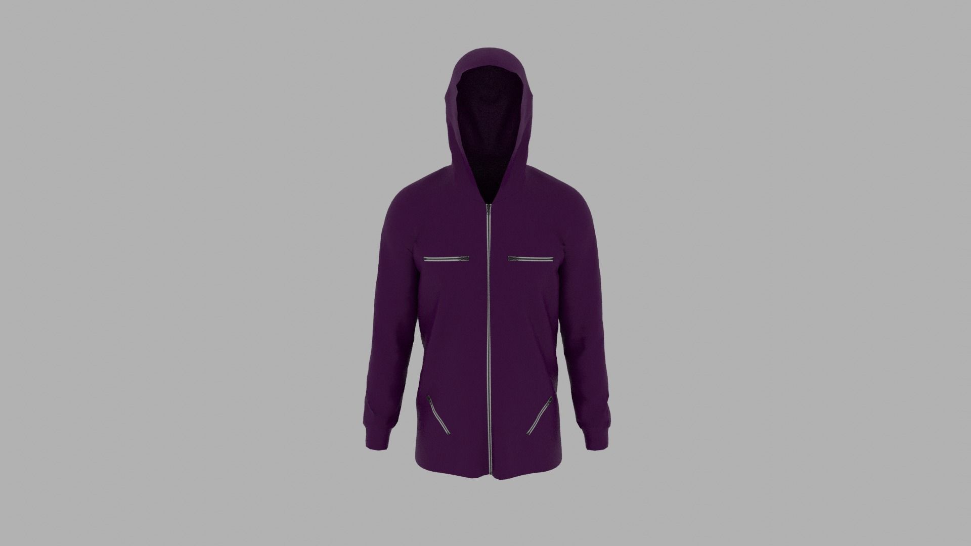 Hoodie mannequin wearing Low-poly 3D model_5
