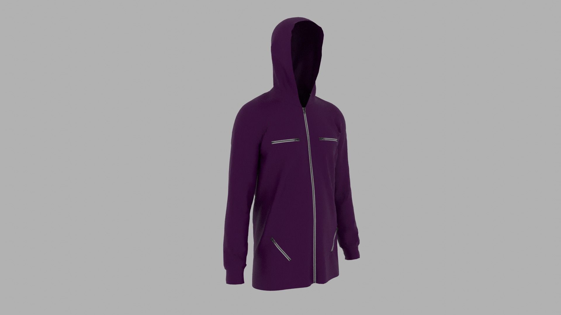 Hoodie mannequin wearing Low-poly 3D model_3