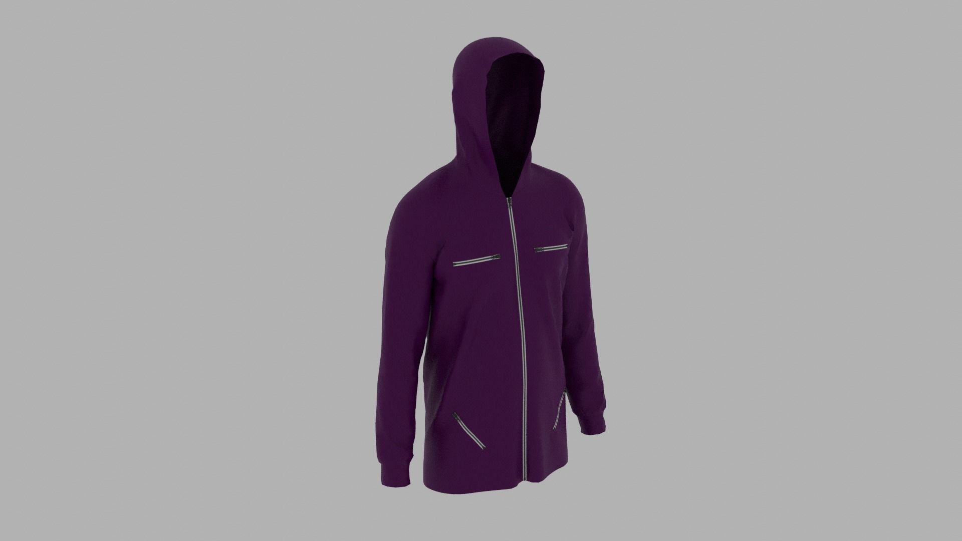 Hoodie mannequin wearing Low-poly 3D model_4