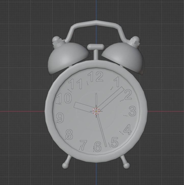 Table alarm Clock Low-poly 3D model_8